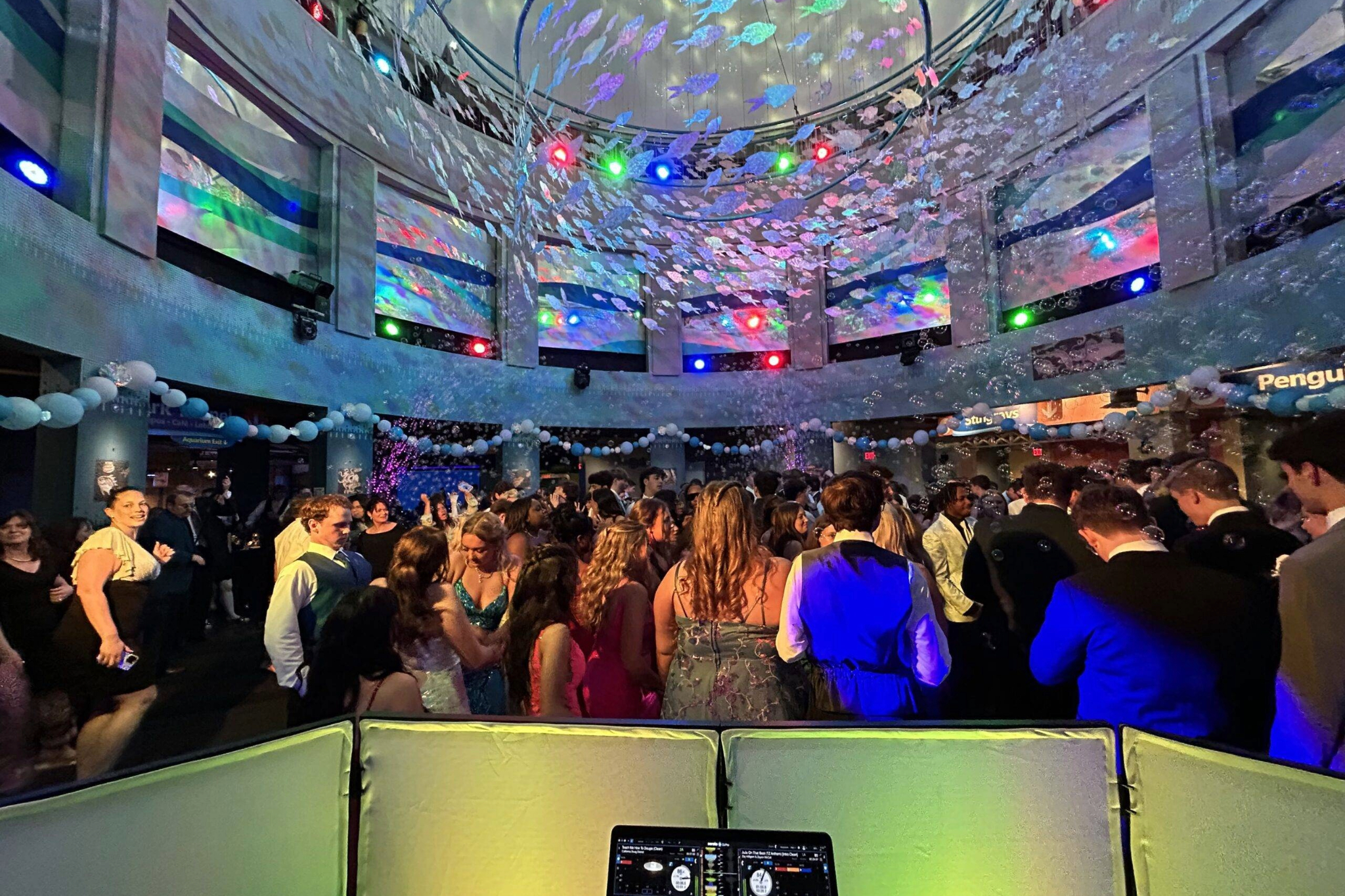 DJ Salvo with c02 gun at a club